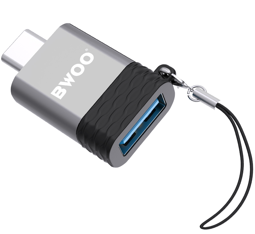 OTG USB-A - USB-C BWOO BZ-35 adapter, Szürke