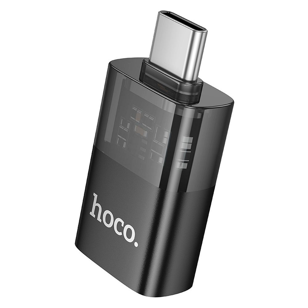 OTG USB-C - USB-A HOCO UA36B adapter, Fekete
