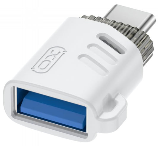 OTG USB-C - USB-A XO Design NB256B adapter, Fehér