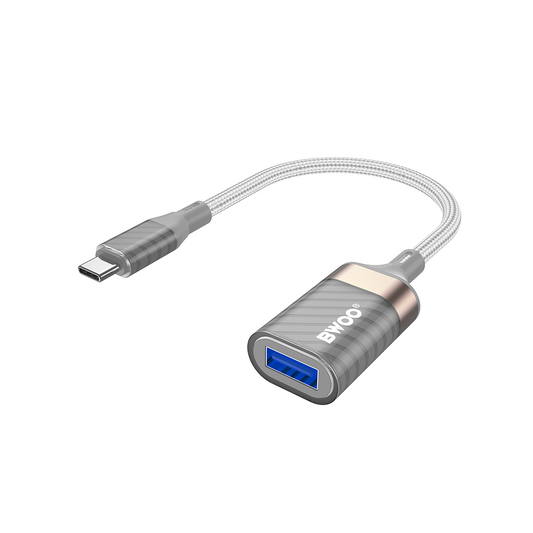 OTG USB-C - USB-A BWOO BZ69 adapter, Szürke