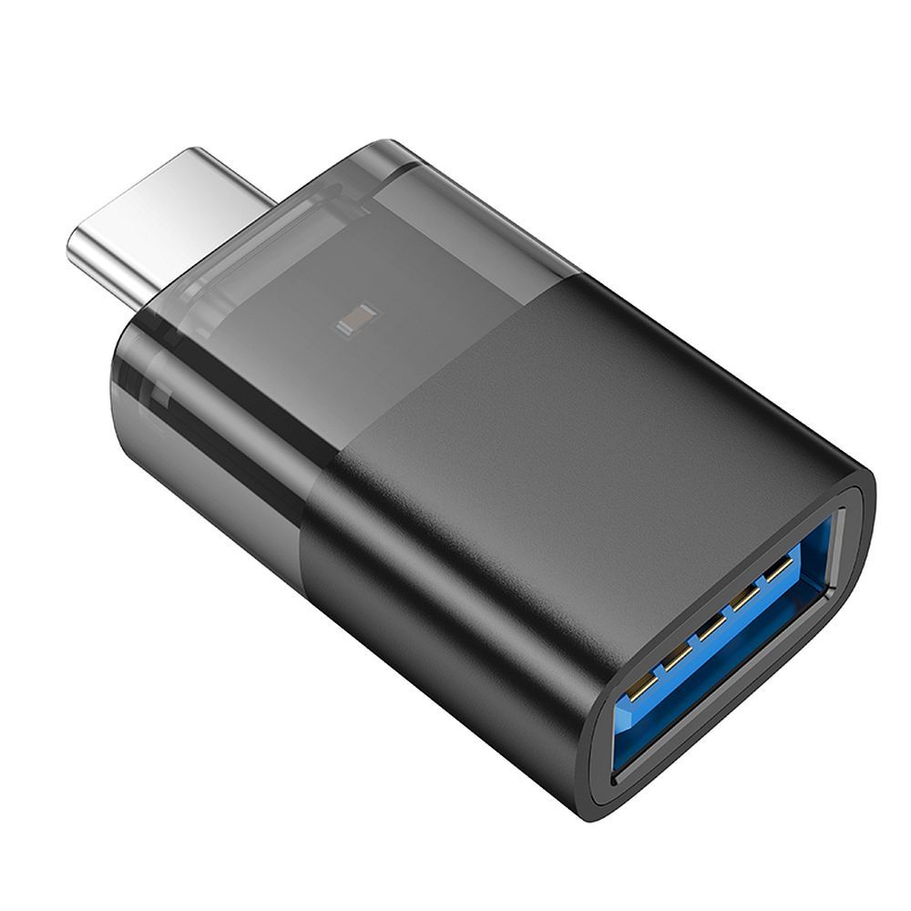 OTG USB-C - USB-A HOCO UA36B adapter, Fekete