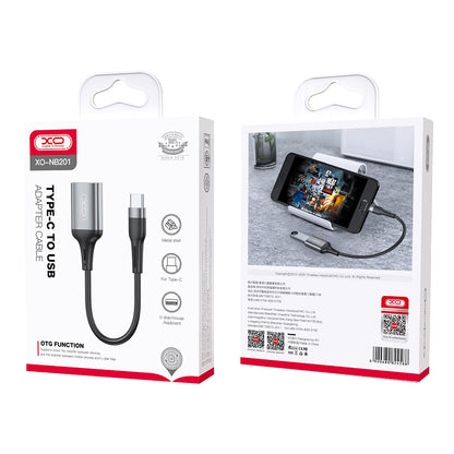 OTG adapter USB-C - USB-A XO Design NB201, Fekete