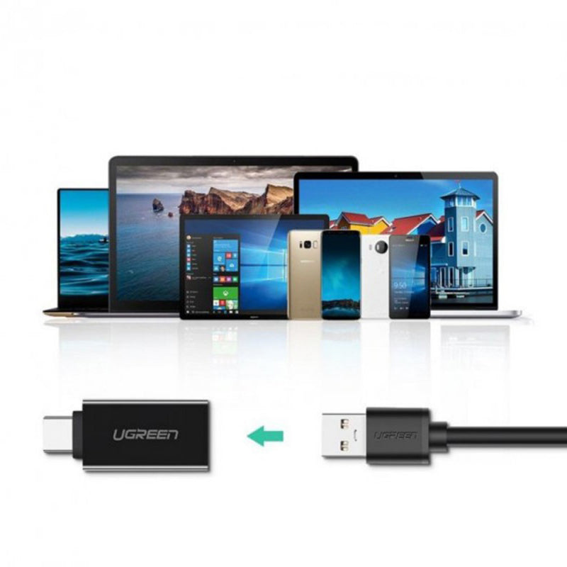 OTG USB-C - USB-A UGREEN US173 adapter, Fekete