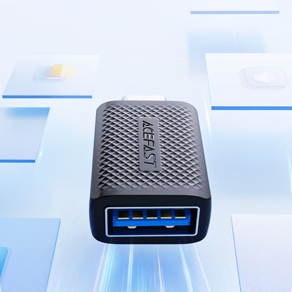 OTG USB-C - USB-A Acefast J1 adapter, Fekete