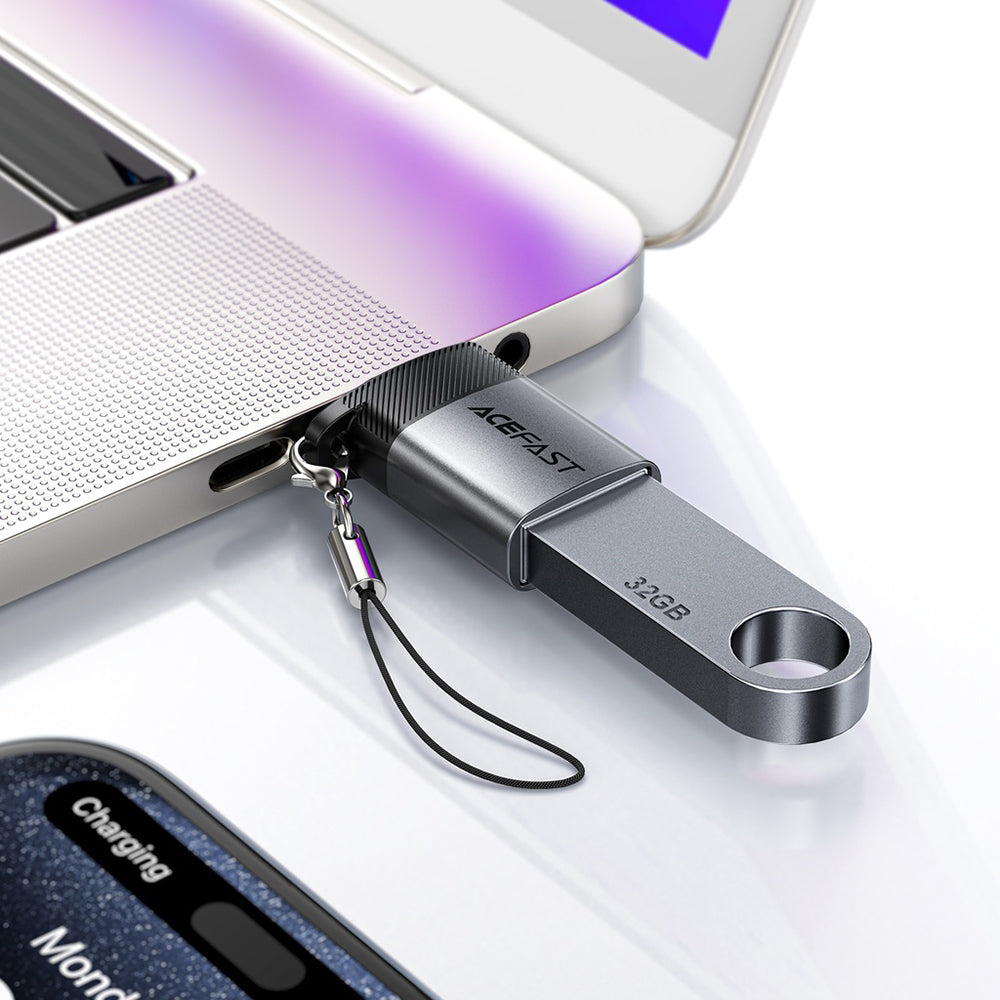 OTG USB-C - USB-A Acefast J7 adapter, Szürke