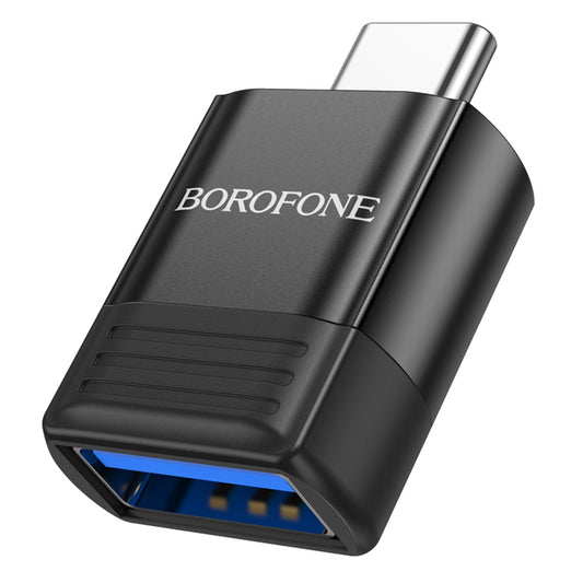 OTG USB-C - USB-A adapter Borofone BV18, Fekete