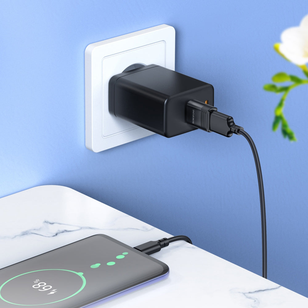 OTG USB-C - USB-A adapter Borofone BV18, Fekete