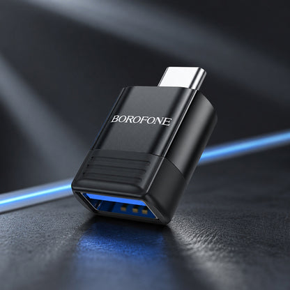 OTG USB-C - USB-A adapter Borofone BV18, Fekete