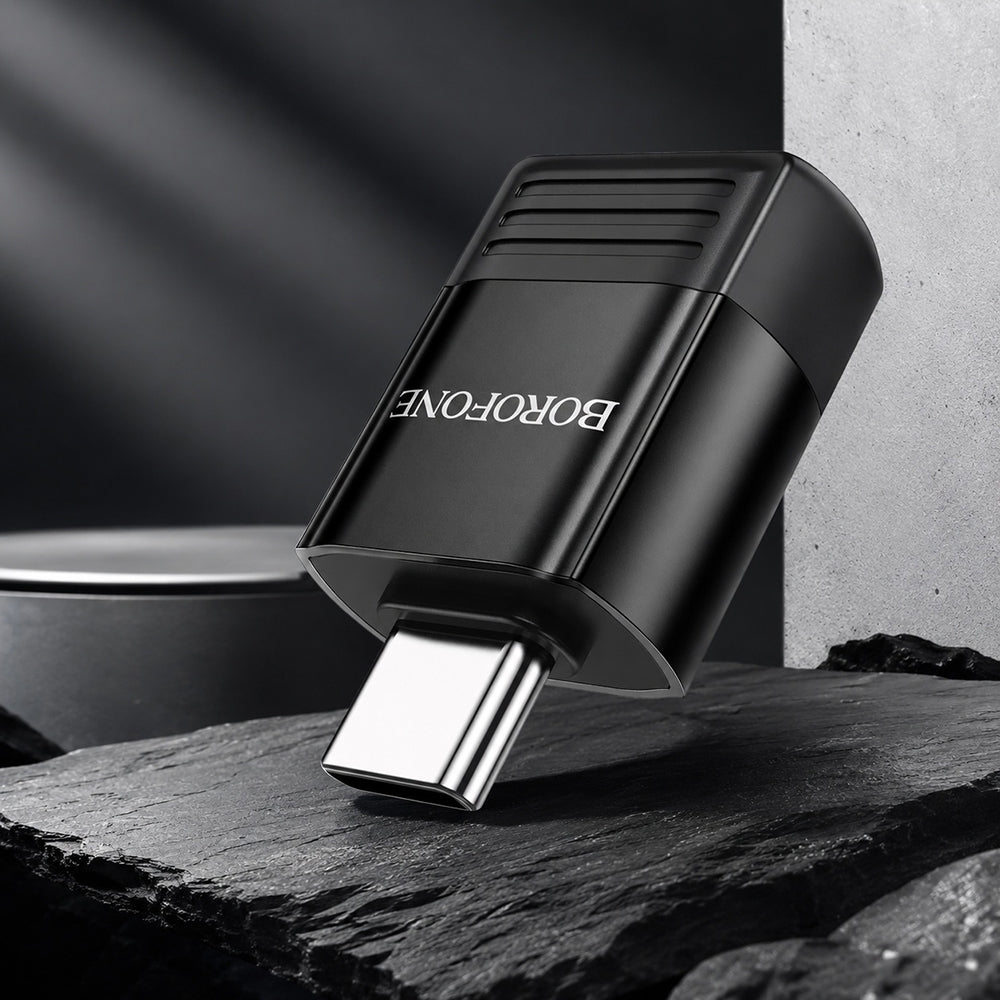 OTG USB-C - USB-A adapter Borofone BV18, Fekete