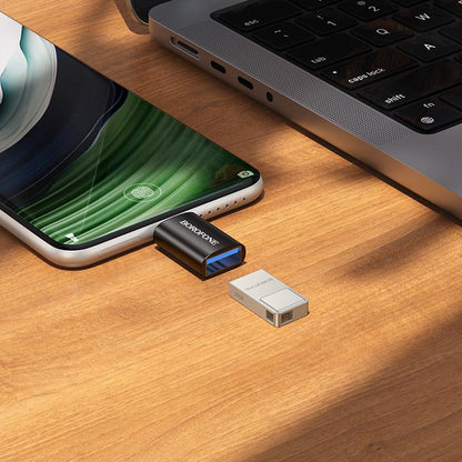 OTG USB-C - USB-A adapter Borofone BV26C, Fekete
