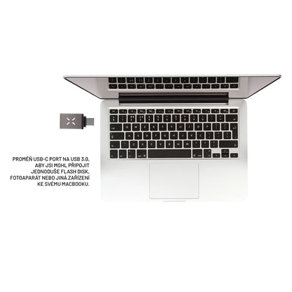 OTG USB-C - USB-A Fixed adapter, Szürke
