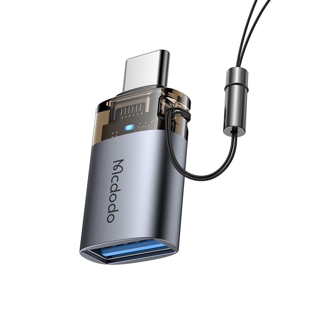 OTG USB-C - USB-A McDodo OT-7400 adapter, Fekete