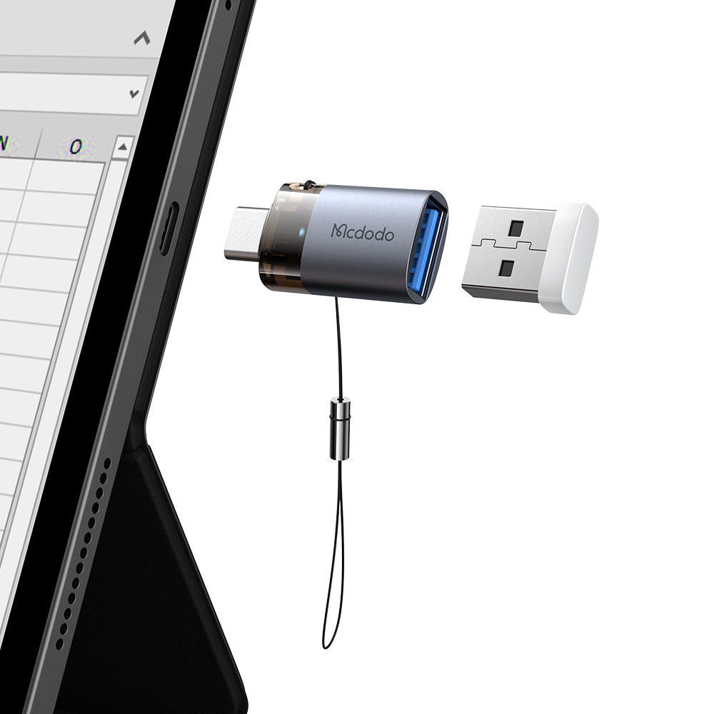 OTG USB-C - USB-A McDodo OT-7400 adapter, Fekete