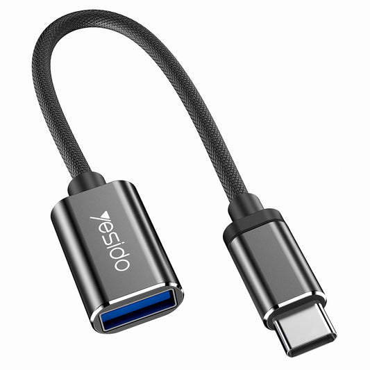 OTG USB-C - USB-A Yesido GS01 adapter, Fekete