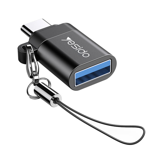 OTG USB-C - USB-A Yesido GS06 adapter, Fekete