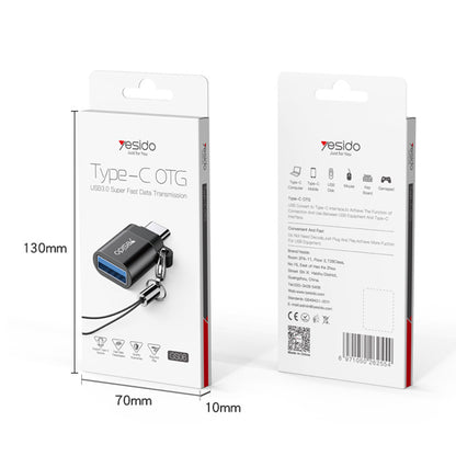 OTG USB-C to USB-A Adapter Yesido GS06, Black