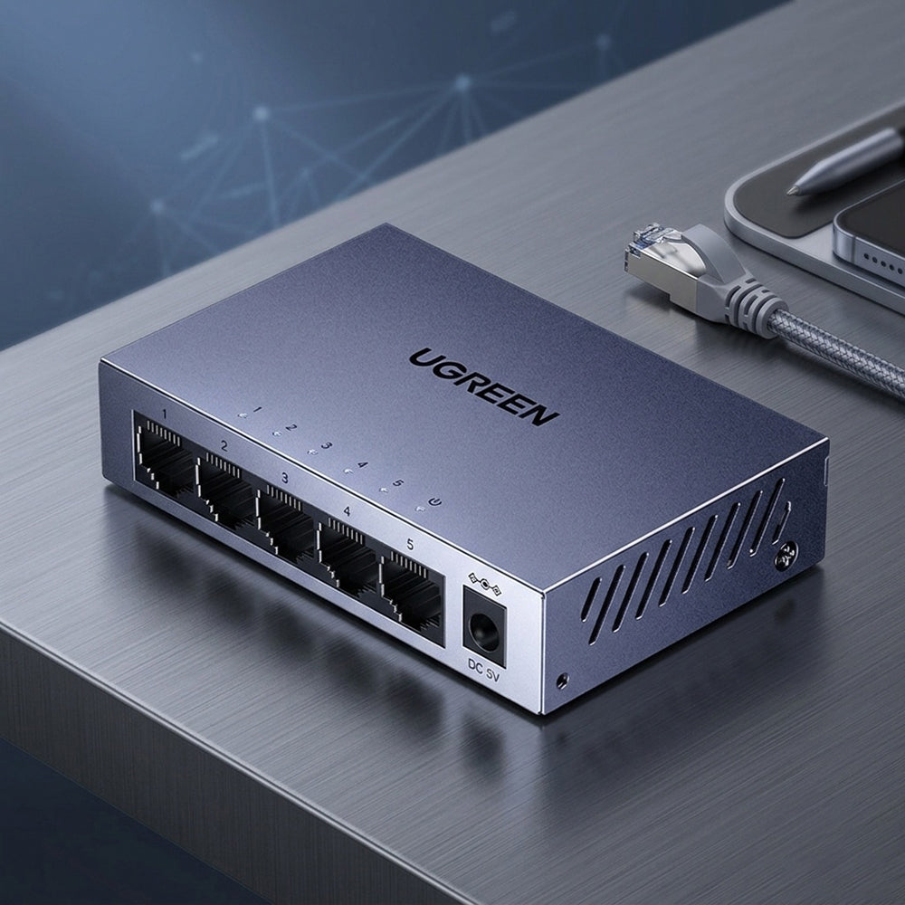 UGREEN CM933 hálózati switch (65956EU), 5 x RJ45, fekete