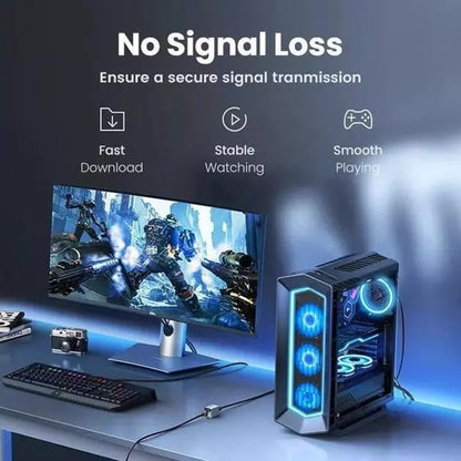 UGREEN NW261 hálózati adapter, RJ45 - RJ45, fekete