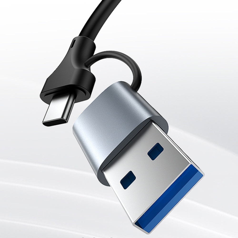 Yesido HB26 hálózati adapter, RJ45, USB / USB-C, szürke