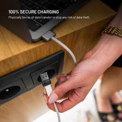 USB Adaptor Adatblokkolás Fix, USB-A / USB-C, 2 az 1-ben, Fekete