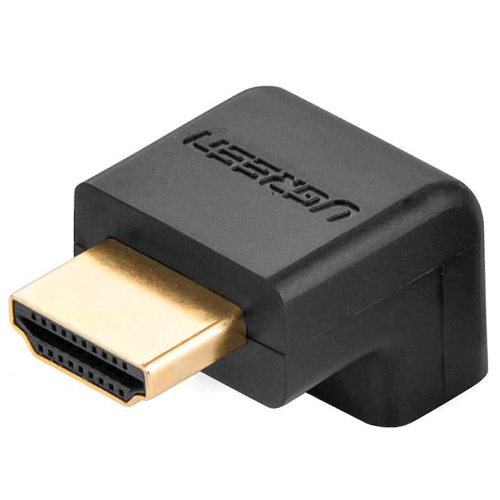 UGREEN Angled Video Adapter, HDMI - HDMI, 4K, Fekete