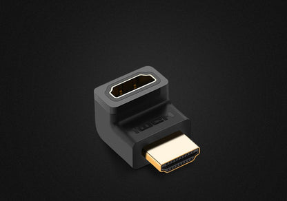UGREEN Angled Video Adapter, HDMI - HDMI, 4K, Fekete