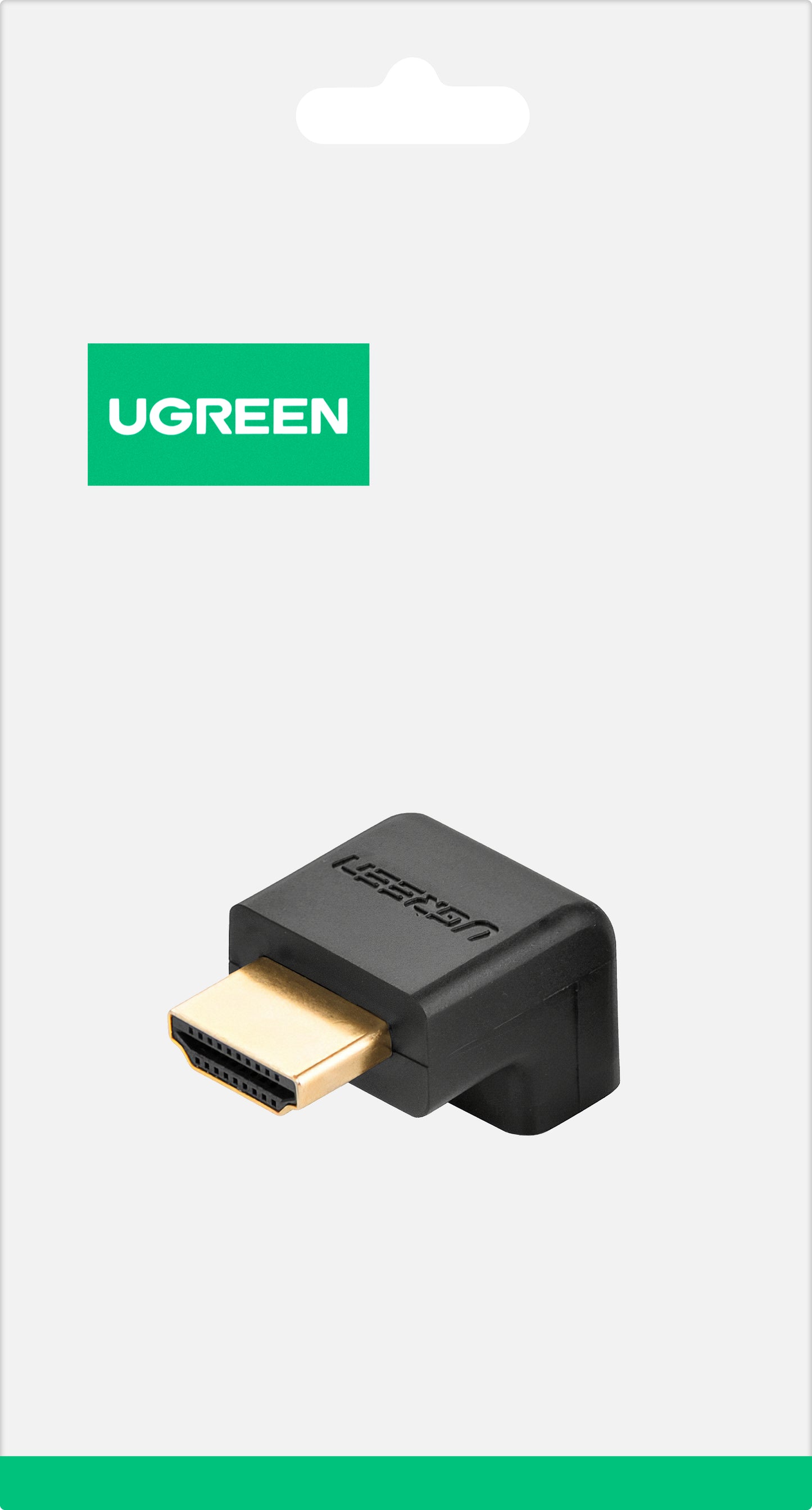 UGREEN HD112 Down Angle Video Adapter, HDMI - HDMI, 4K, Fekete