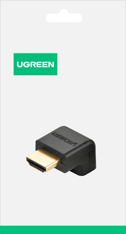 UGREEN HD112 Down Angle Video Adapter, HDMI - HDMI, 4K, Fekete