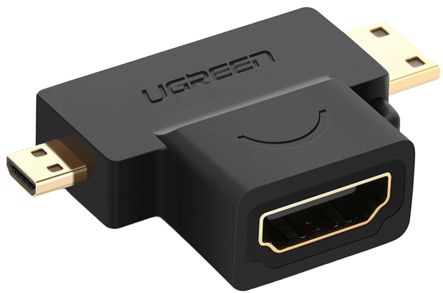 UGREEN HD129 videó adapter, miniHDMI / microHDMI - HDMI, 1080P, Fekete