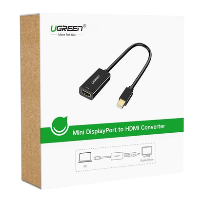 UGREEN MD112 videó adapter, MiniDisplayPort - HDMI, Fekete