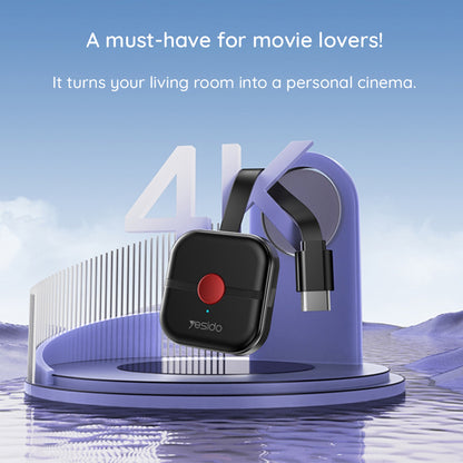 Yesido TV10 vezeték nélküli multimédia adapter, Fekete