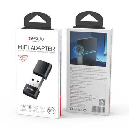 Wireless adapter Yesido WP10, 150Mbps, Fekete