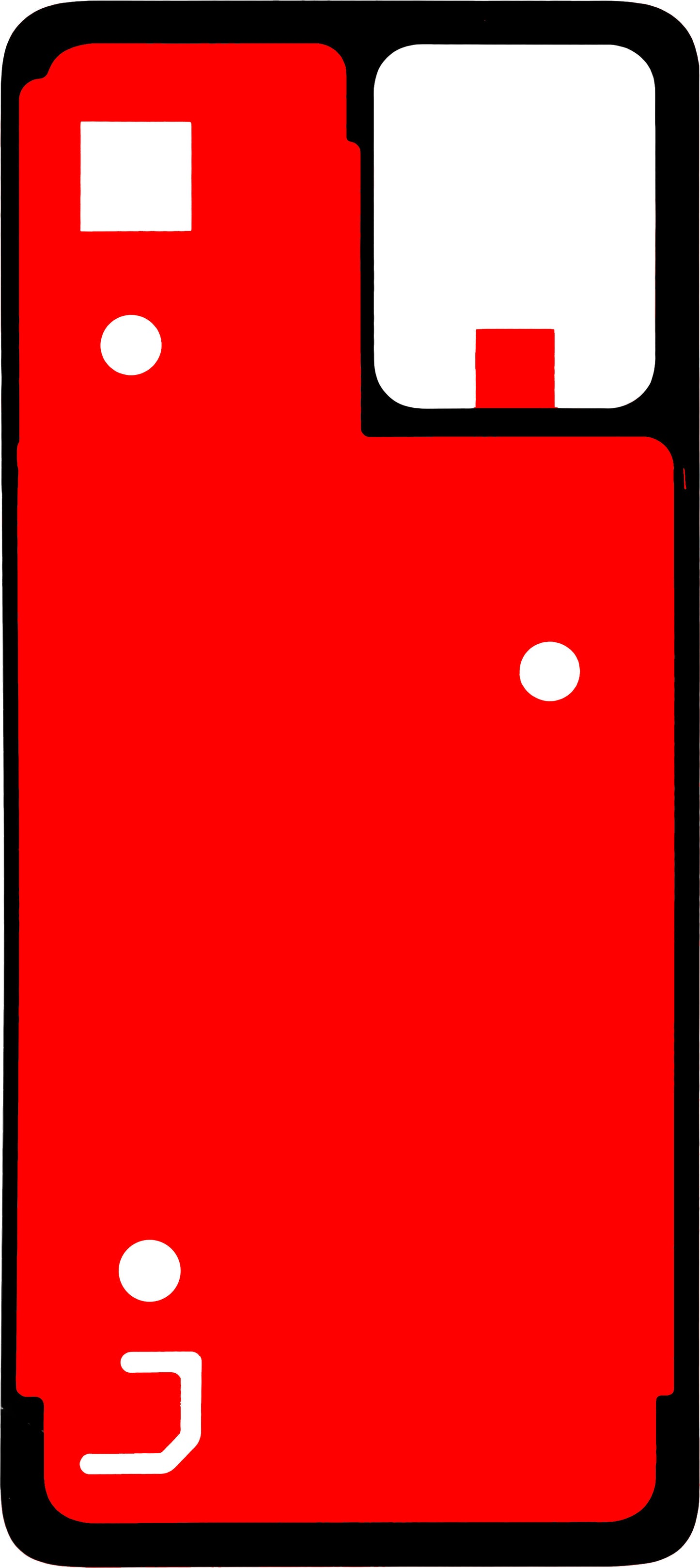 Motorola Moto G64 / G54 Power Edition / G54 akkumulátorfedél ragasztó, 3D, Service Pack 5D78C23266