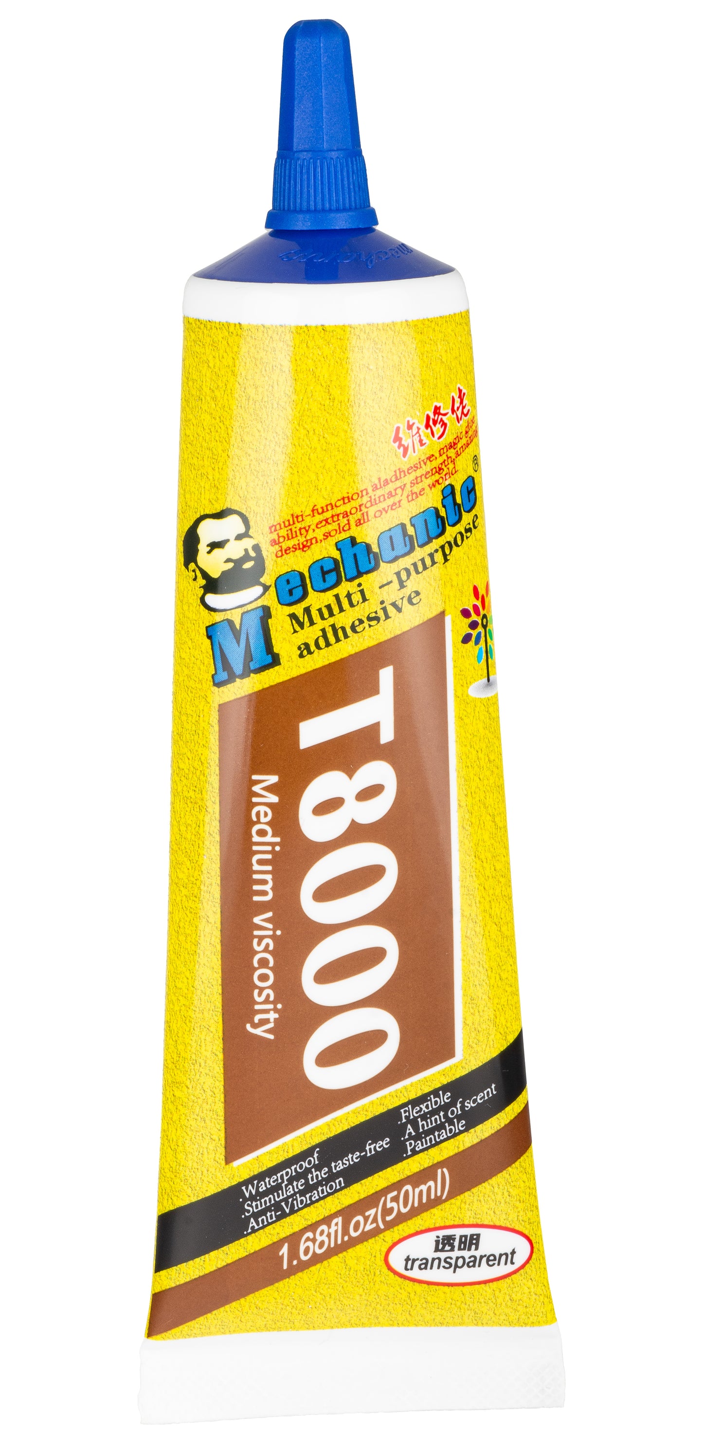 Mechanic T-8000 folyékony ragasztó, 50ml, Átlátszó