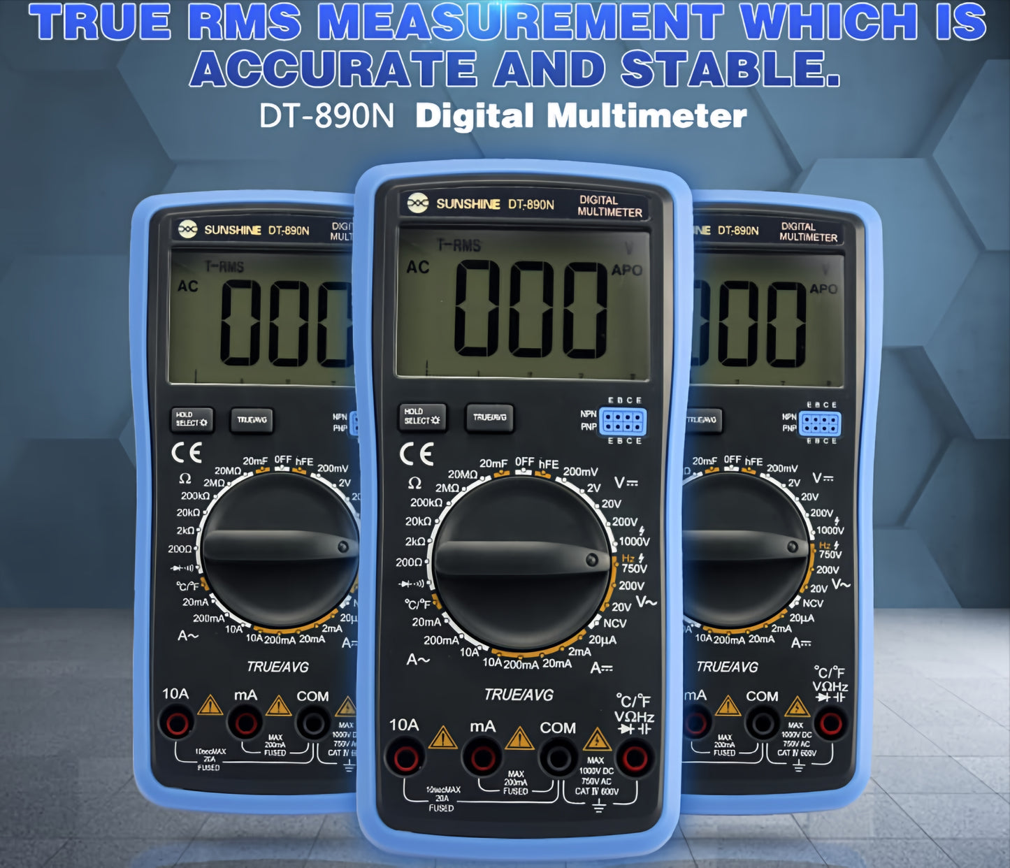 Digitális mérőműszer Sunshine DT-890N