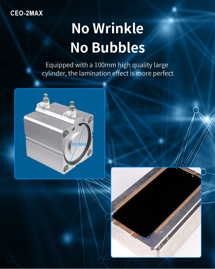 OCA Laminating Machine / Bubble Removal Package + Air Compressor + Vacuum Pump Forward CEO-2Max + FW-122B + FW-126S