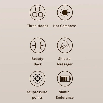 Yesido MG16 nyakmasszírozó készülék, bézs