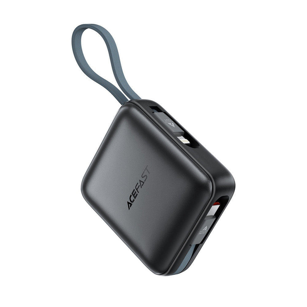 Külső akkumulátor Acefast M23, 10000mAh, 22.5W, QC + PD, 1 x Lightning - 2 x USB-C, Szürke