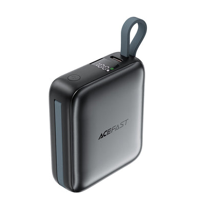 Külső akkumulátor Acefast M23, 10000mAh, 22.5W, QC + PD, 1 x Lightning - 2 x USB-C, Szürke