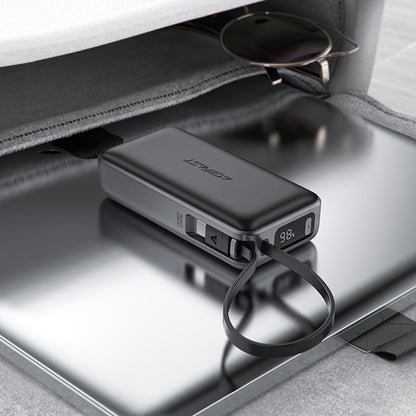 Acefast M7 külső akkumulátor, 10000mAh, 30W, QC + PD, 1 x USB-A - 2 x USB-C, fekete