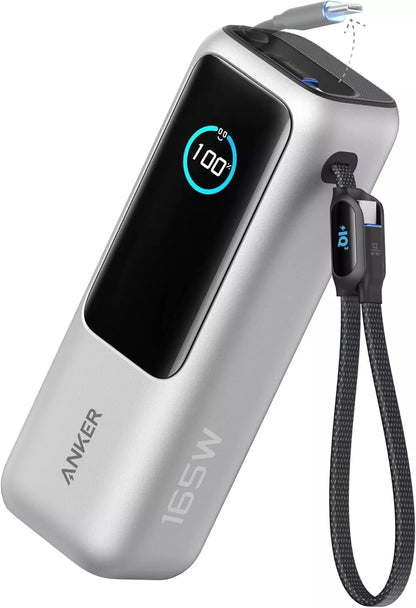 Anker külső akkumulátor, 25000mAh, 165W, QC + PD, 1 x USB-A - 3 x USB-C, ezüst, újrapecsételt A1695H41