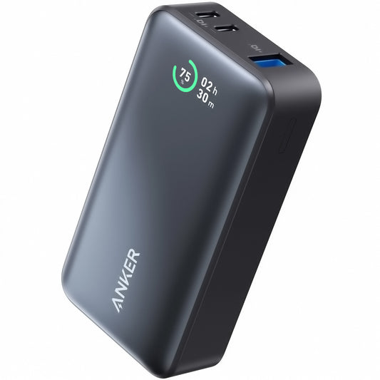 Anker 533 külső akkumulátor, 10000mAh, 30W, QC + PD, 1 x USB-A - 2 x USB-C, Fekete A1256G11