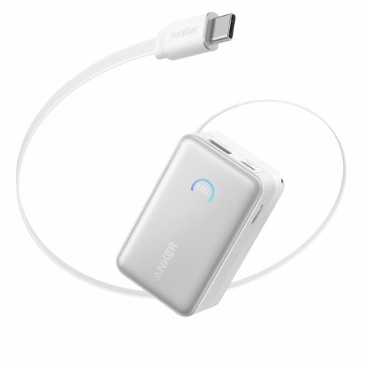 Anker Nano külső akkumulátor, 10000mAh, 45W, QC + PD, 1 x USB-A - 1 x USB-C, Fehér A1638H21