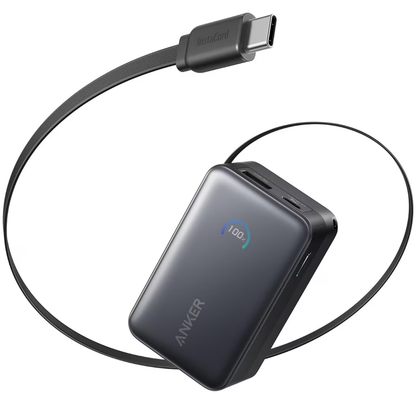Anker Nano külső akkumulátor, 10000mAh, 45W, QC + PD, 1 x USB-A - 1 x USB-C, Fekete A1638H11