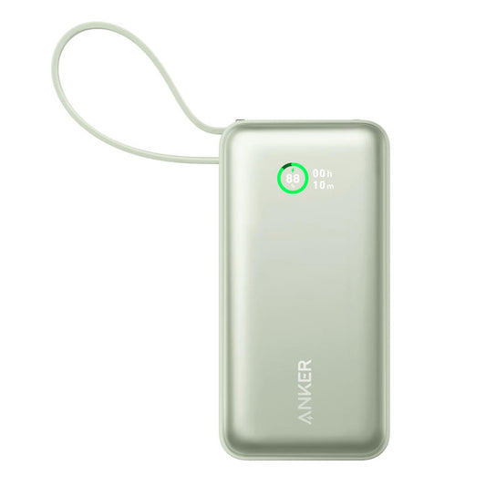 Anker Nano külső akkumulátor, 10000mAh, 30W, QC + PD, 1 x USB-A - 2 x USB-C, zöld A1259G61