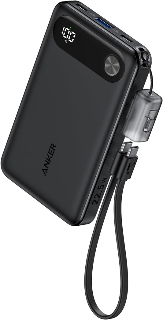 Anker PowerCore külső akkumulátor, 10000mAh, 22,5W, QC + PD, 1 x USB-A - 2 x USB-C, fekete A1257G11