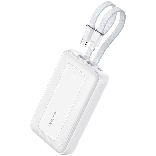 Anker PowerCore külső akkumulátor, 20000mAh, 30W, QC + PD, 1 x Lightning - 1 x USB-A - 2 x USB-C, Fehér A1681H21