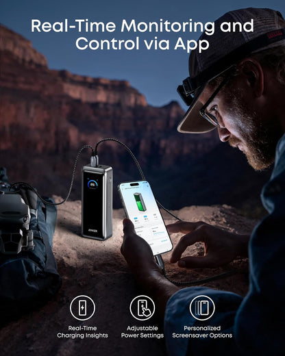 Anker Prime külső akkumulátor, 26250mAh, 300W, QC + PD, 1 x USB-A - 2 x USB-C, Fekete A110AH11