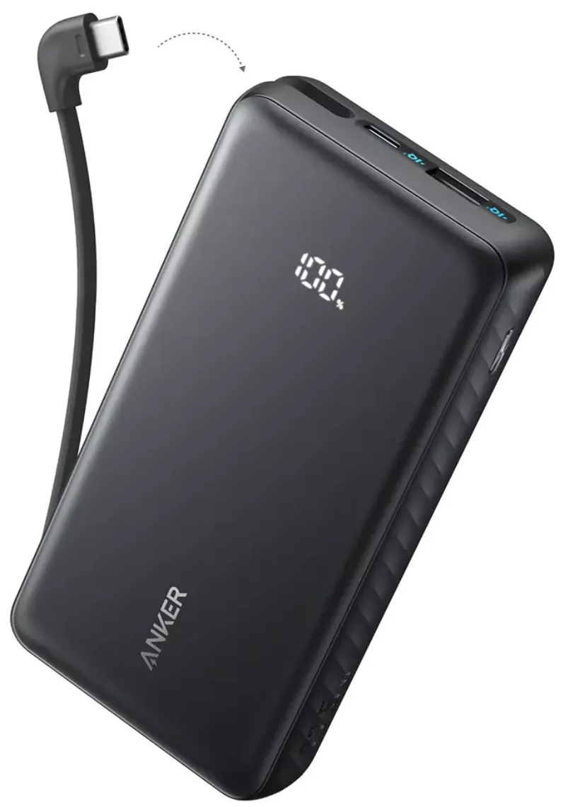 Anker Zolo külső akkumulátor, 20000mAh, 22.5W, QC + PD, 1 x USB-A - 2 x USB-C, Fekete A110EH11