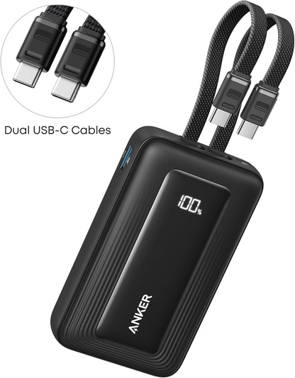 Anker Zolo külső akkumulátor, 10000mAh, 35W, QC + PD, 1 x USB-A - 2 x USB-C, Fekete A1680H12